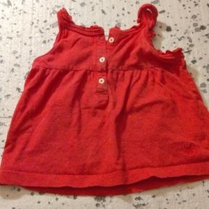 pink 24 month old tank top with ruffle around sleeve and neck
